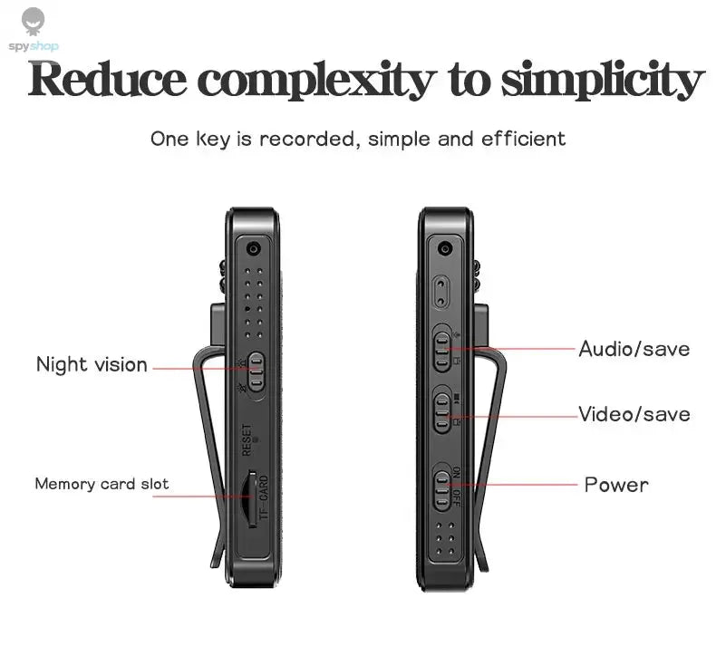 JOZUZE HD 1080P Body Mini Camera Portable Small Digital Video Recorder Police BodyCam Infrared Night Vision Miniature Camcorder