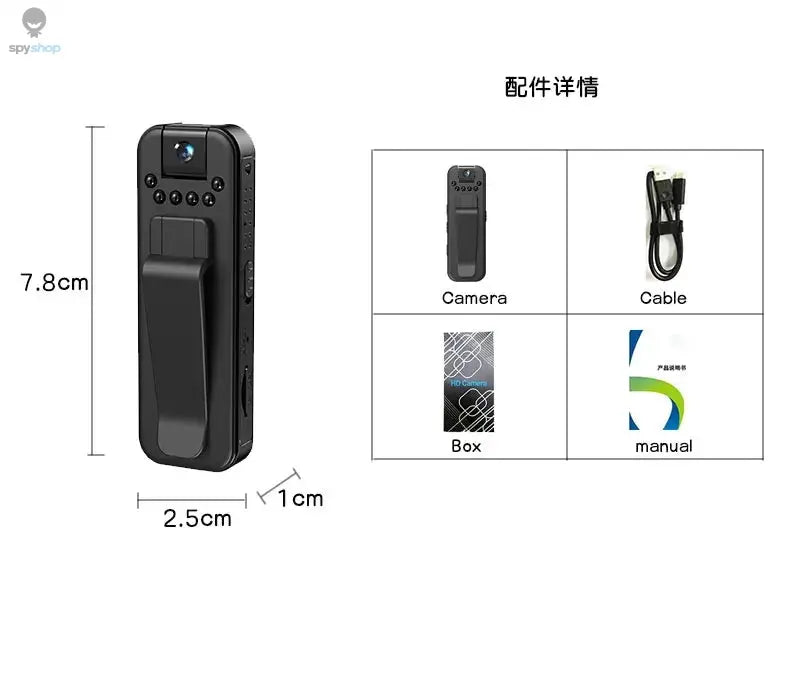 JOZUZE HD 1080P Body Mini Camera Portable Small Digital Video Recorder Police BodyCam Infrared Night Vision Miniature Camcorder