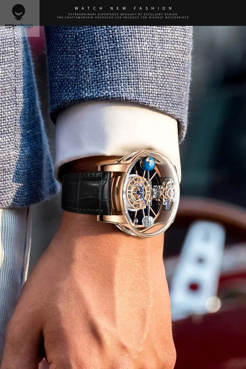Jacob&Co PINDU Design Mens Watches Diamond TourbillionTop Brand Luxury Astronomia Quartz Watch Men Astronomia Solar Montre Homme Spy-shop.com