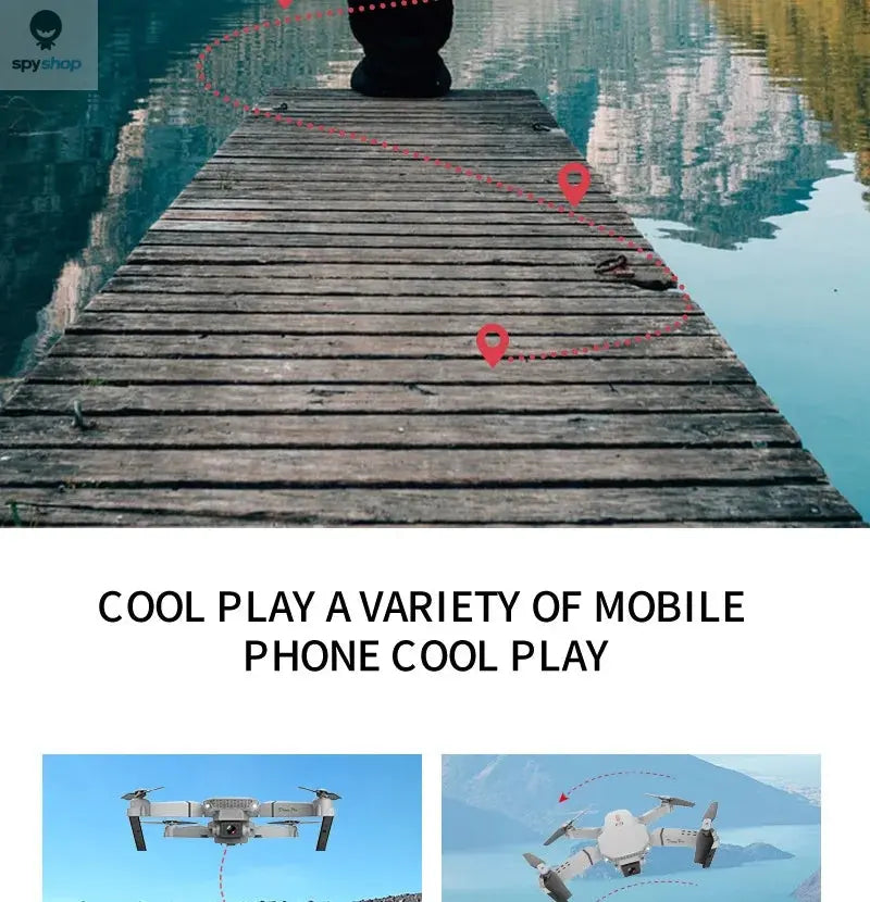 KDBFA 2024 New E88 Pro WIFI FPV Drone Wide Angle HD 4K 1080P Camera Height Hold RC Foldable Quadcopter Dron Helicopter Toys Gift