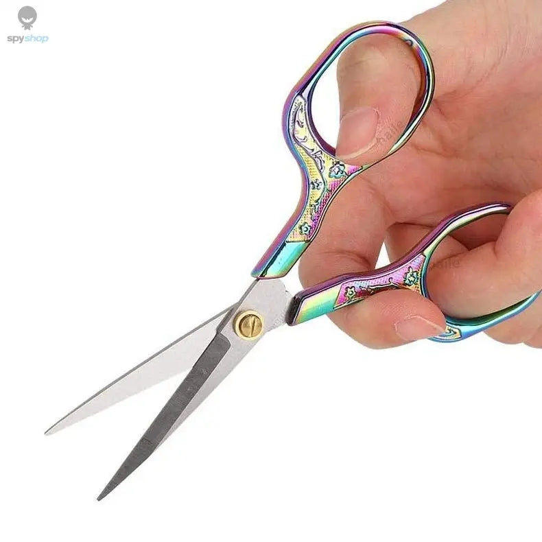 Kawaii Titanium Color Scissors Vintage Stainless Carved Cutting and Sewing,Thread Scissors, Sewing Tools,Cute Stationery Spy-shop.com