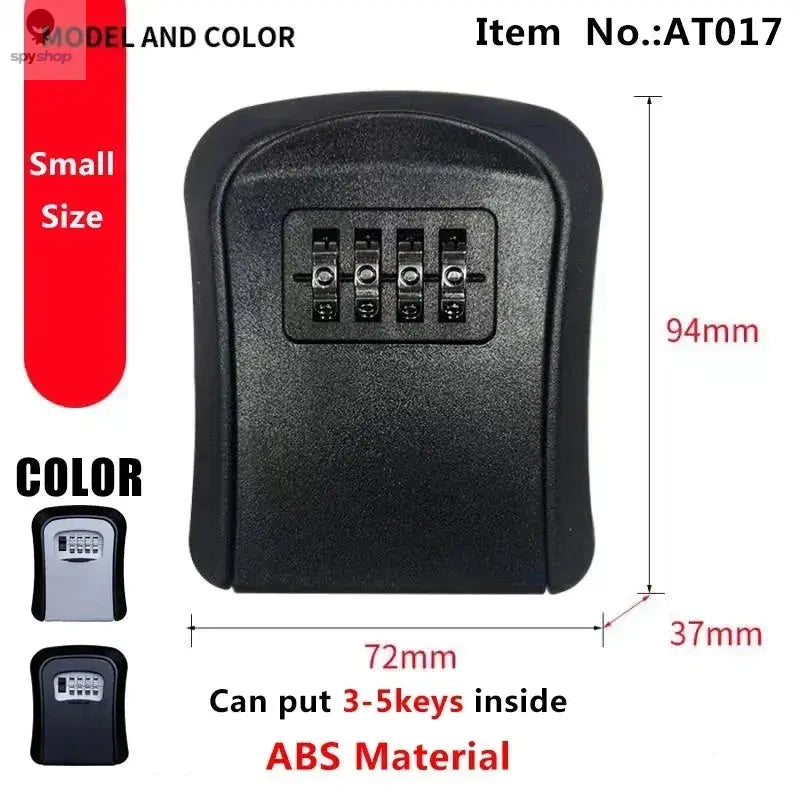 Key Keeper Combination Lock Wall Mounted Waterproof 4 Digits Passwords 5 Keys Storage Box Easy to Fix Home Or Office safe box Spy-shop.com
