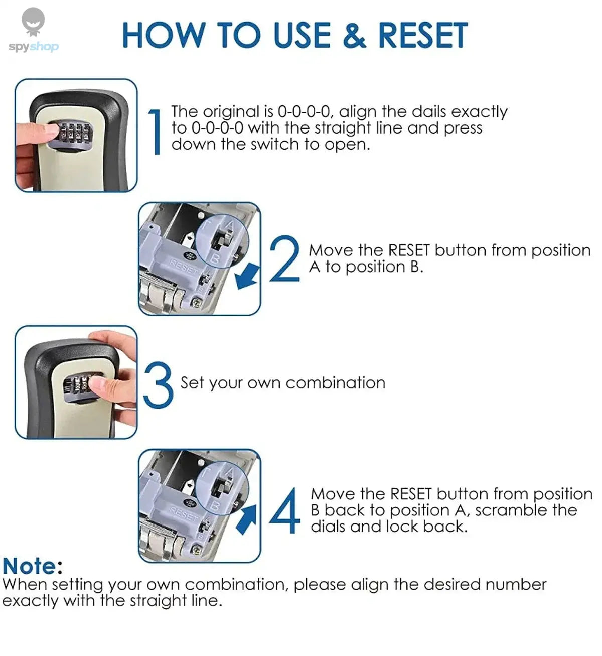 Key Keeper Combination Lock Wall Mounted Waterproof 4 Digits Passwords 5 Keys Storage Box Easy to Fix Home Or Office safe box Spy-shop.com