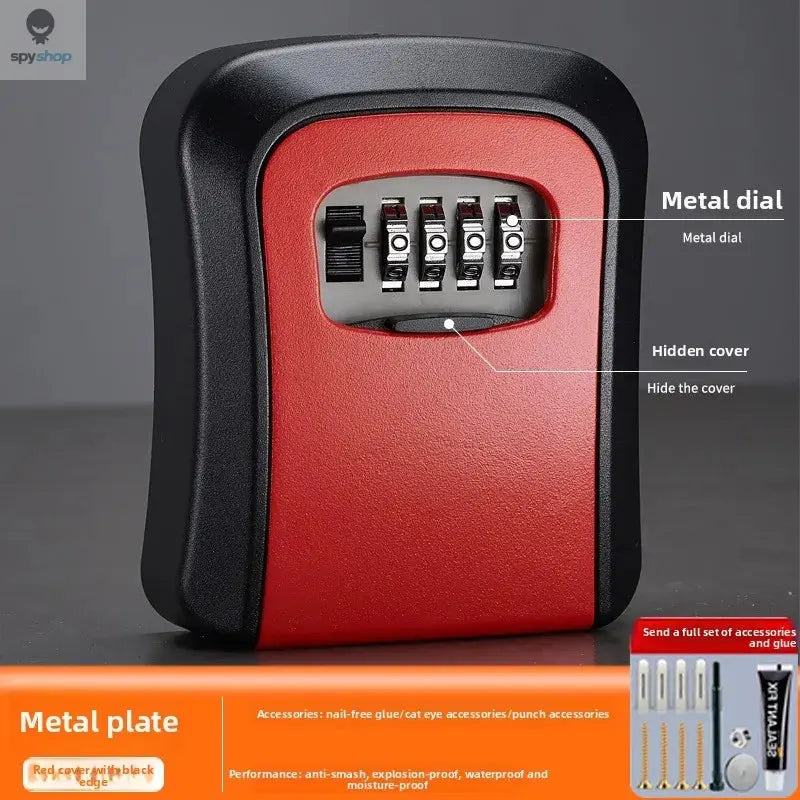 Key Keeper Combination Lock Wall Mounted Waterproof 4 Digits Passwords 5 Keys Storage Box Easy to Fix Home Or Office safe box Spy-shop.com