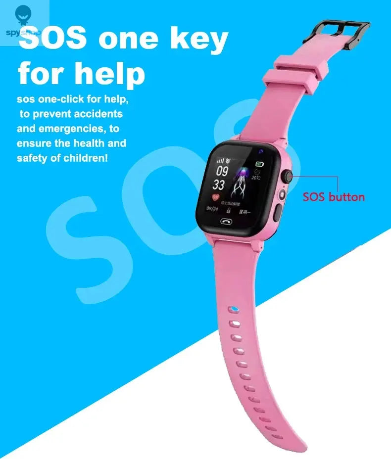Kids Smart Watch SOS LBS Location Sim Card Call Child SmartWatch Camera IP65 Waterproof Watch Phone For Boys Girls Present Gift Spy-shop.com