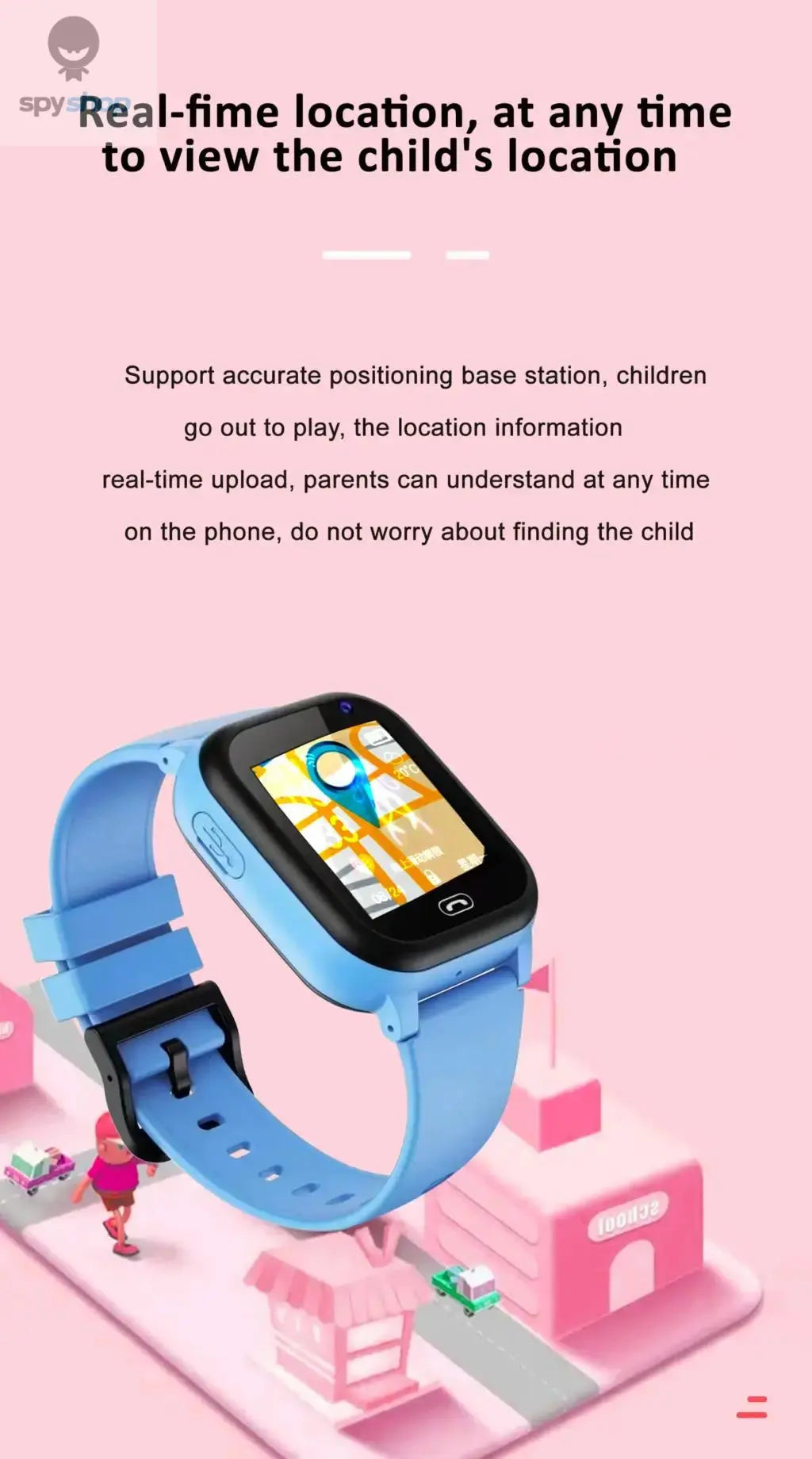 Kids Smart Watch SOS LBS Location Sim Card Call Child SmartWatch Camera IP65 Waterproof Watch Phone For Boys Girls Present Gift Spy-shop.com