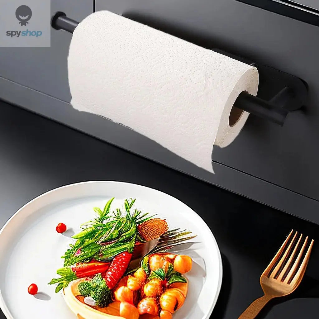 Kitchen Paper Towel Holder Adhesive Tissue Hanger Toilet Roll Paper Dispenser Cabinet Storage Napkin Rack Bathroom Accessories Spy-shop.com