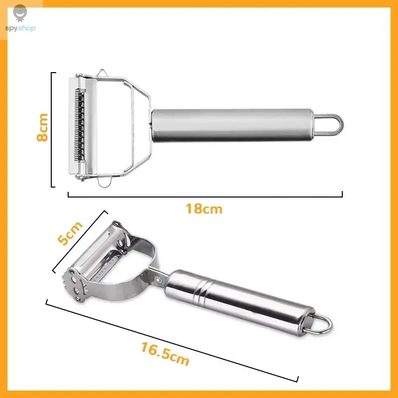 Kitchen Vegetable Peeler Stainless Steel Melon Planer Double-Head Peeler Household Multiple-Function Fruit And Vegetable Peeler Spy-shop.com