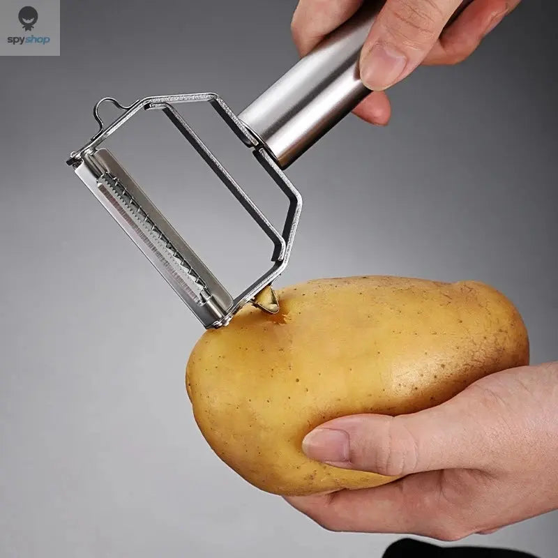 Kitchen Vegetable Peeler Stainless Steel Melon Planer Double-Head Peeler Household Multiple-Function Fruit And Vegetable Peeler Spy-shop.com