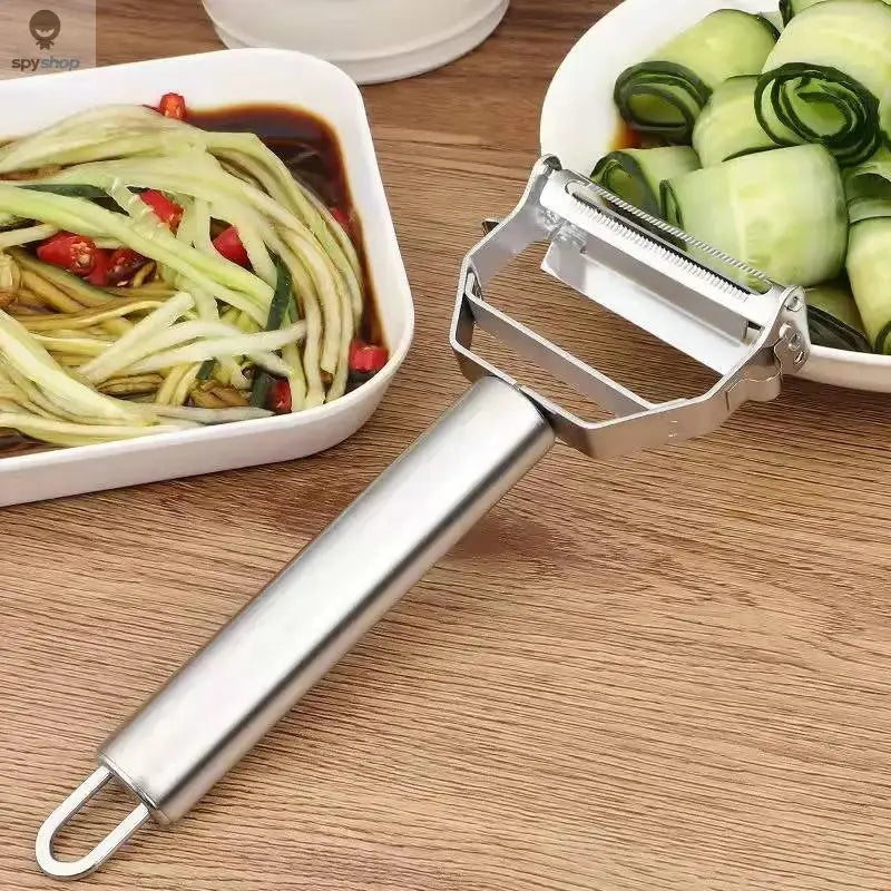 Kitchen Vegetable Peeler Stainless Steel Melon Planer Double-Head Peeler Household Multiple-Function Fruit And Vegetable Peeler Spy-shop.com