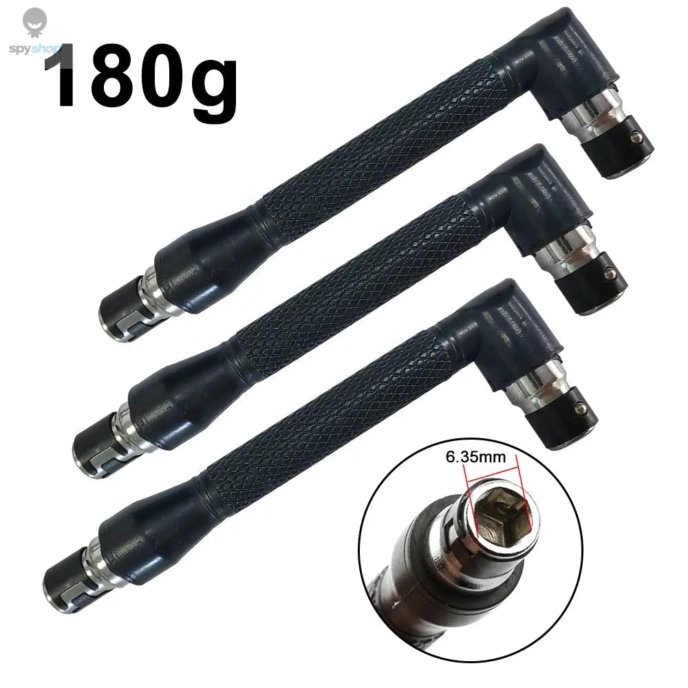 L type 1/4 hexagon screwdriver bit 90 ° double-end handle black 6.35mm wrench tool