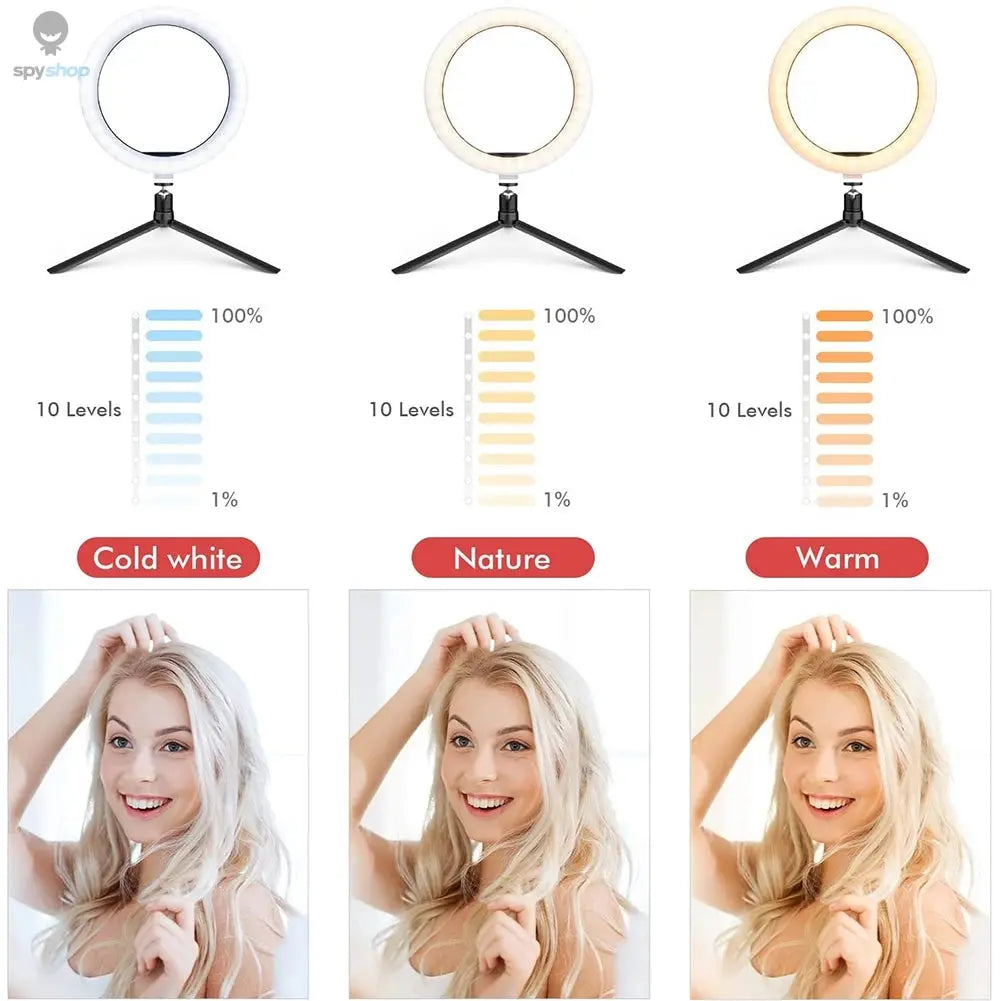 LED Selfie Ring Lighting Photographic Selfie Ring Lamp USB Remote Fill light For YouTube TikTok Video Live Phone Holder & Tripod