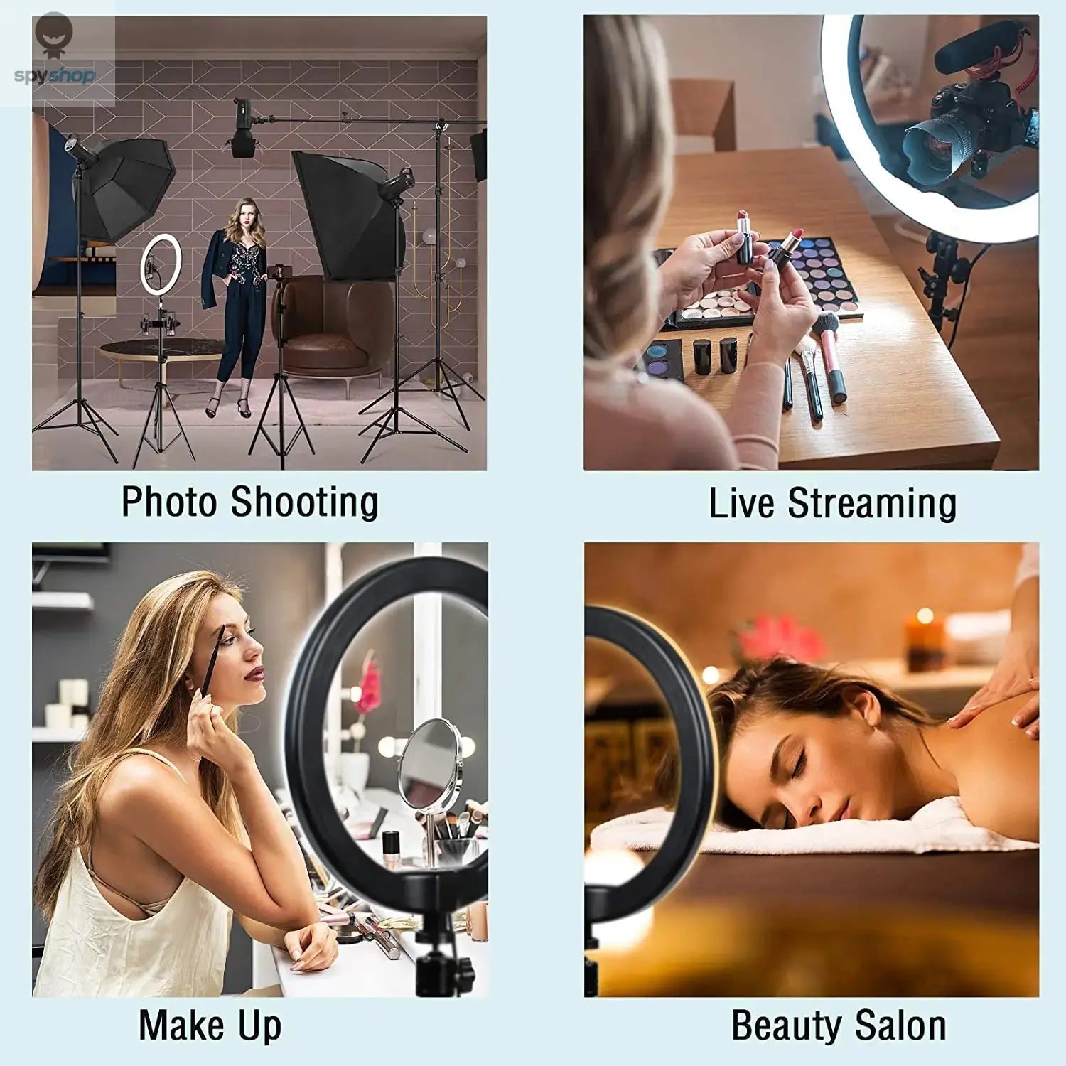 LED Selfie Ring Lighting Photographic Selfie Ring Lamp USB Remote Fill light For YouTube TikTok Video Live Phone Holder & Tripod