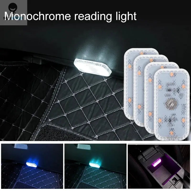 LED Touch Light Mini Wireless Car Interior Lighting Auto Roof Ceiling Reading Lamp for Door Foot Trunk Storage Box USB Charging Spy-shop.com