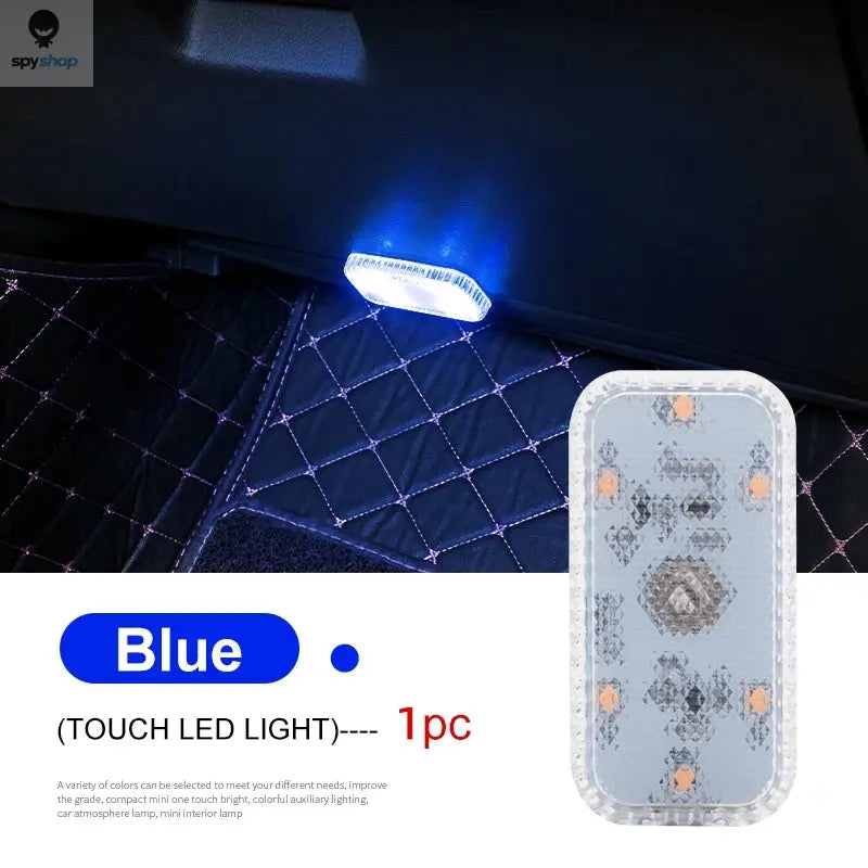 LED Touch Light Mini Wireless Car Interior Lighting Auto Roof Ceiling Reading Lamp for Door Foot Trunk Storage Box USB Charging Spy-shop.com