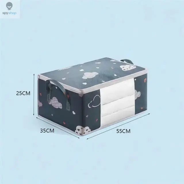 Large Capacity Clothes Storage Bag Organizer With Reinforced Handle Suitable For Blankets Bedding Foldable With Sturdy Zipper Spy-shop.com