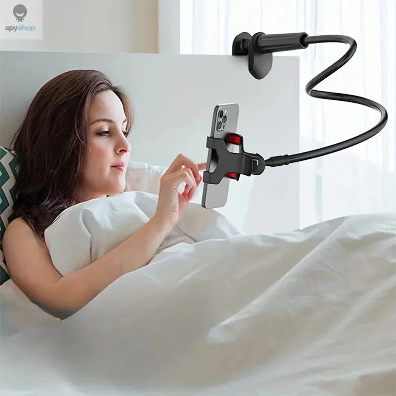 Lazy Bedside DesktopMobile Phone Clamp Bracket Flexible Long Arm Gooseneck Lazy Person Bracket With Handle Overhead Live Bracket Spy-shop.com