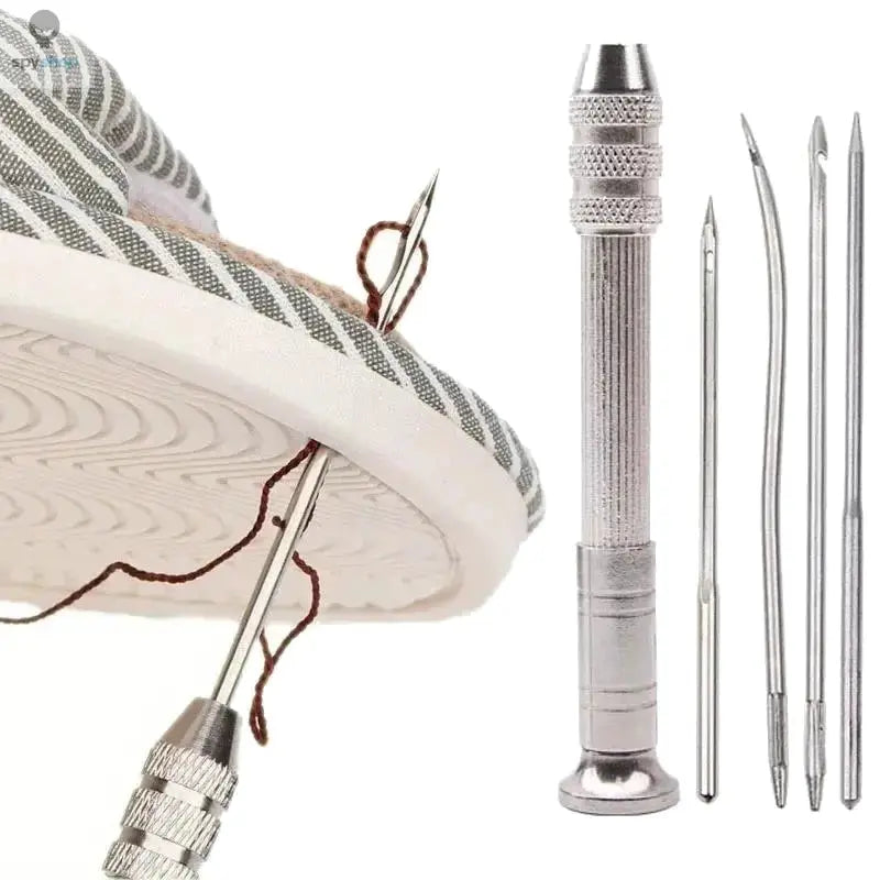 Leather Sewing Needles Kit, Set Contains Silver Leather Sewing Awl, 4 Piece Needle Suitable for Leather Canvas Tent Spy-shop.com