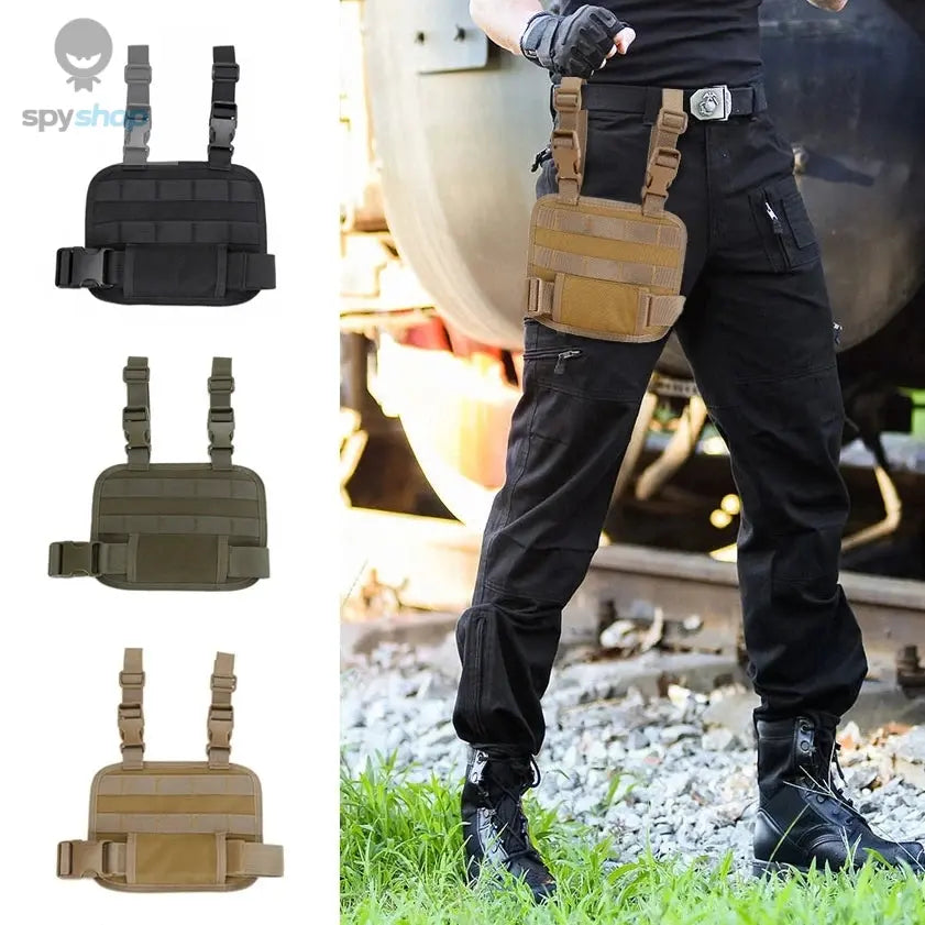 Leggings Pannier,Tactical Drop Leg Platform Board,Molle Style,Thigh Leg Panel,Hanging Board,Portable Cartridge Clip Pouch