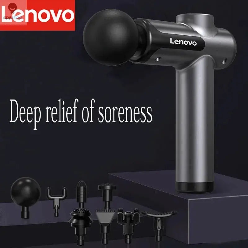 Lenovo Brand Fascia Gun Deeply Relieves Muscle Soreness Fitness and Relaxation Equipment LED Touch Screen 8Massage Head Gifts