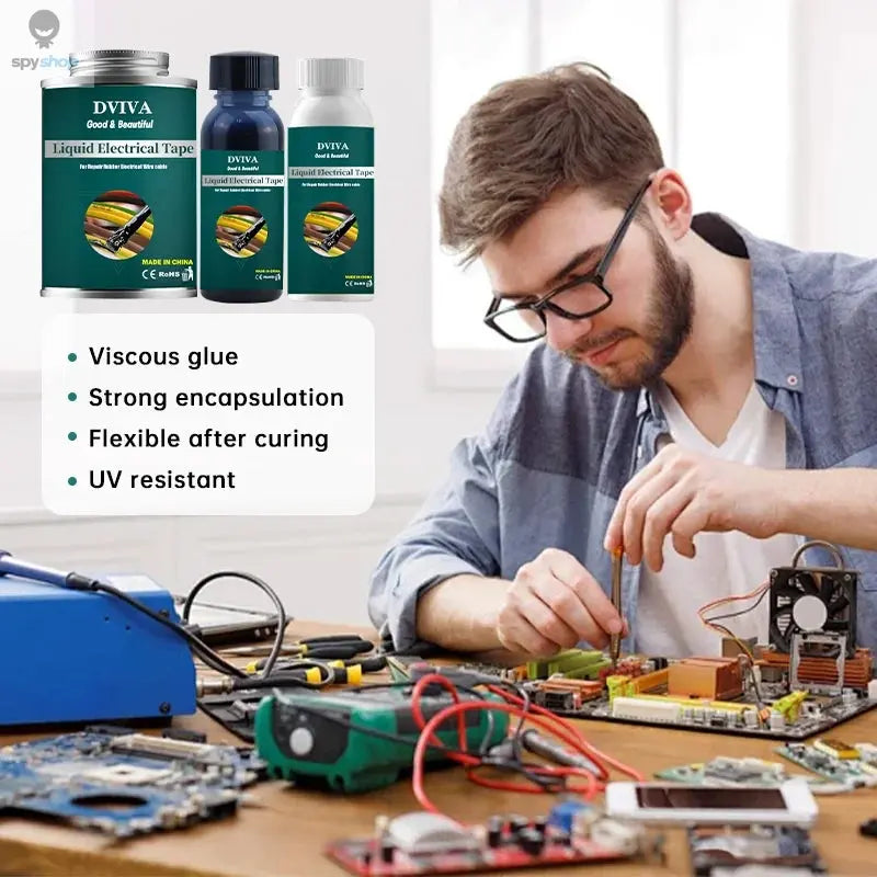 Liquid Electrical Tape Insulation Paste Sealant Suitable Fix Line Glue for Wires, Cables Home Use Insulation Adhesives Sealers Spy-shop.com