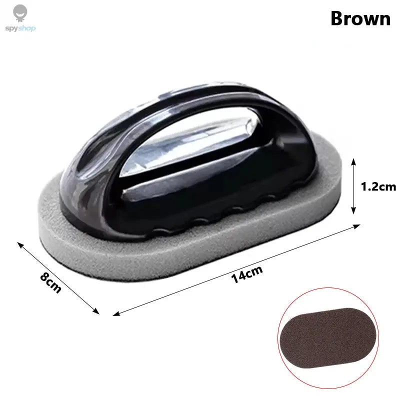 Magic Emery Sponge Brush Wipe Eraser Cleaner Kitchen Bath Rust Strong Decontamination Cleaning Tools With Handle Household Tools Spy-shop.com