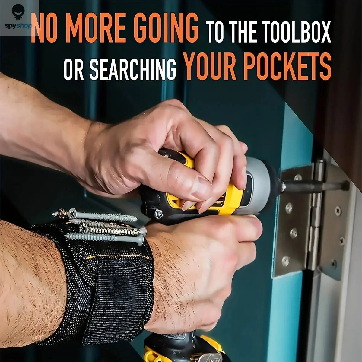 Magnetic Wristband for Holding Screws,Nails,Drilling Bits,Wrist Tool Holder Belts with Strong Magnets,Cool Gadgets for Men, wome Spy-shop.com
