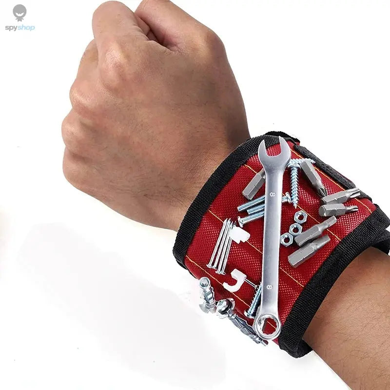 Magnetic Wristband for Holding Screws,Nails,Drilling Bits,Wrist Tool Holder Belts with Strong Magnets,Cool Gadgets for Men, wome Spy-shop.com