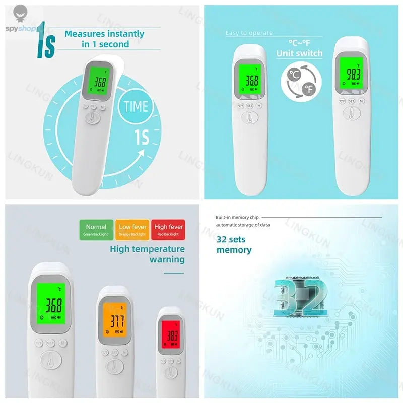 Medical Digital Infrared Thermometer Quick Temperature Measurement Medical Handheld Body Forehead Non-contact Thermometer Spy-shop.com