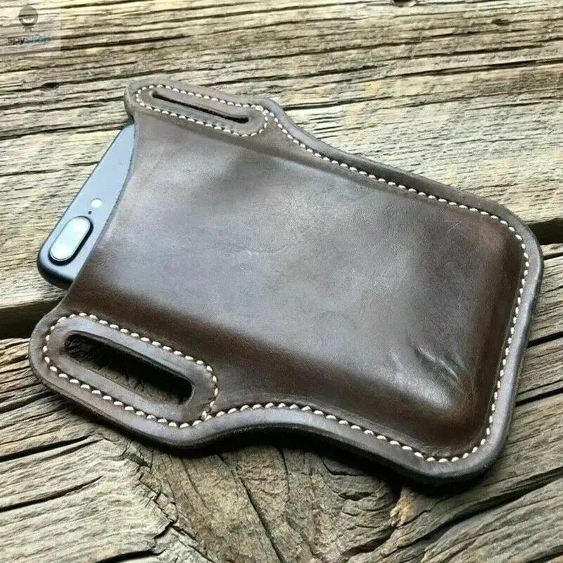 Men Phone Case Holster Cellphone Loop Holster Belt Waist Bag Props Leather Purse Phone Wallet Running Pouch Travel Camping Bags Spy-shop.com