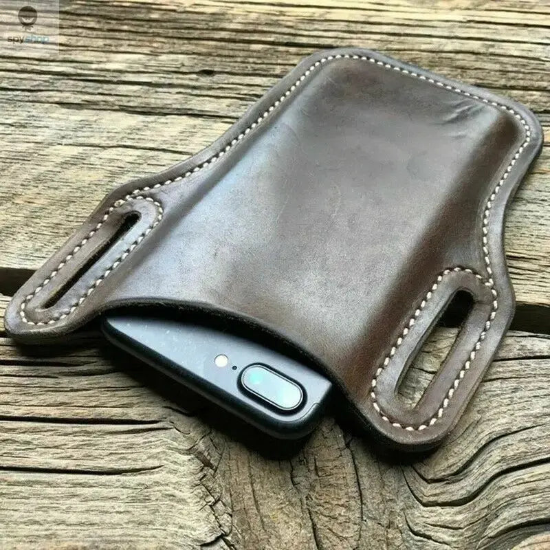 Men Phone Case Holster Cellphone Loop Holster Belt Waist Bag Props Leather Purse Phone Wallet Running Pouch Travel Camping Bags Spy-shop.com