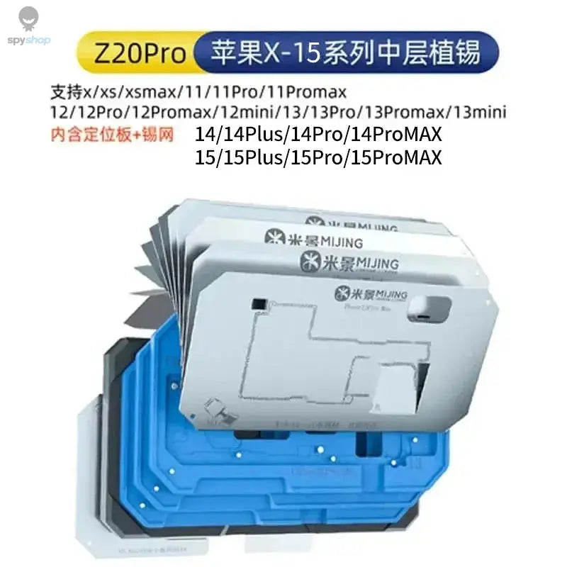 MiJing Z20 Pro For iPhone X-16 PRO MAX Magnetic Fixture Motherboard Middle Frame BGA Reballing Stencil Platform Soldering Kits