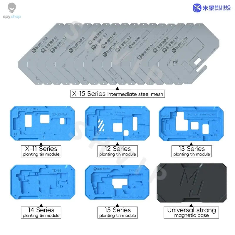 MiJing Z20 Pro For iPhone X-16 PRO MAX Magnetic Fixture Motherboard Middle Frame BGA Reballing Stencil Platform Soldering Kits