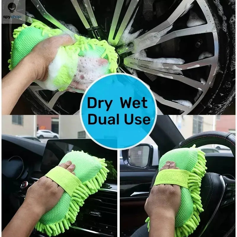 Microfiber Car Washer Sponge Cleaning Car Care Detailing Brushes Washing Towel Auto Gloves Styling Accessories Spy-shop.com