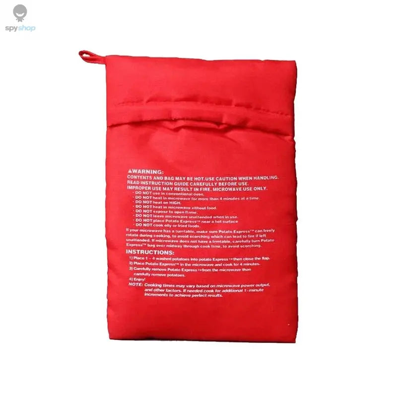 Microwave Potato Bag Reusable Express Microwave Potato Cooker Bag Baked Potato Cooker Perfect Potatoes 4 Minutes Red Baked Pouch Spy-shop.com