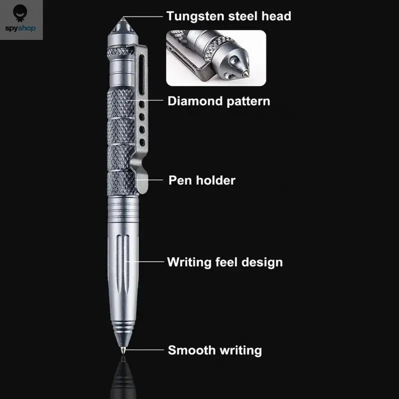Military Tactical Pen Multifunction Aluminum AlloyOutdoor Camping Security Survival Tools Emergency Glass Breaker Pen Spy-shop.com
