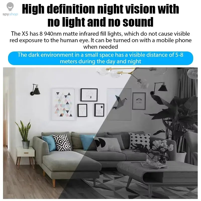 Mini 1080P HD Camera WiFi Wireless Night Vision Motion Detection Video Camera Home Security Camcorder Audio Video Recorder Spy-shop.com