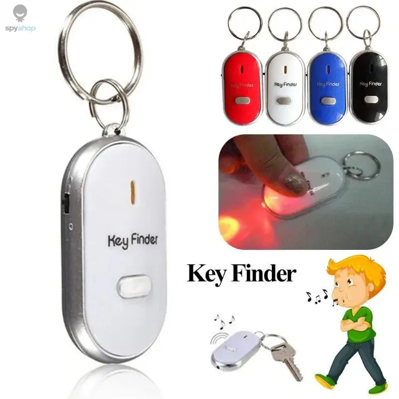 Mini Anti-lost Whistle Key Finder Flashing Beeping Remote Kids Key Bag Wallet Locators Spy-shop.com