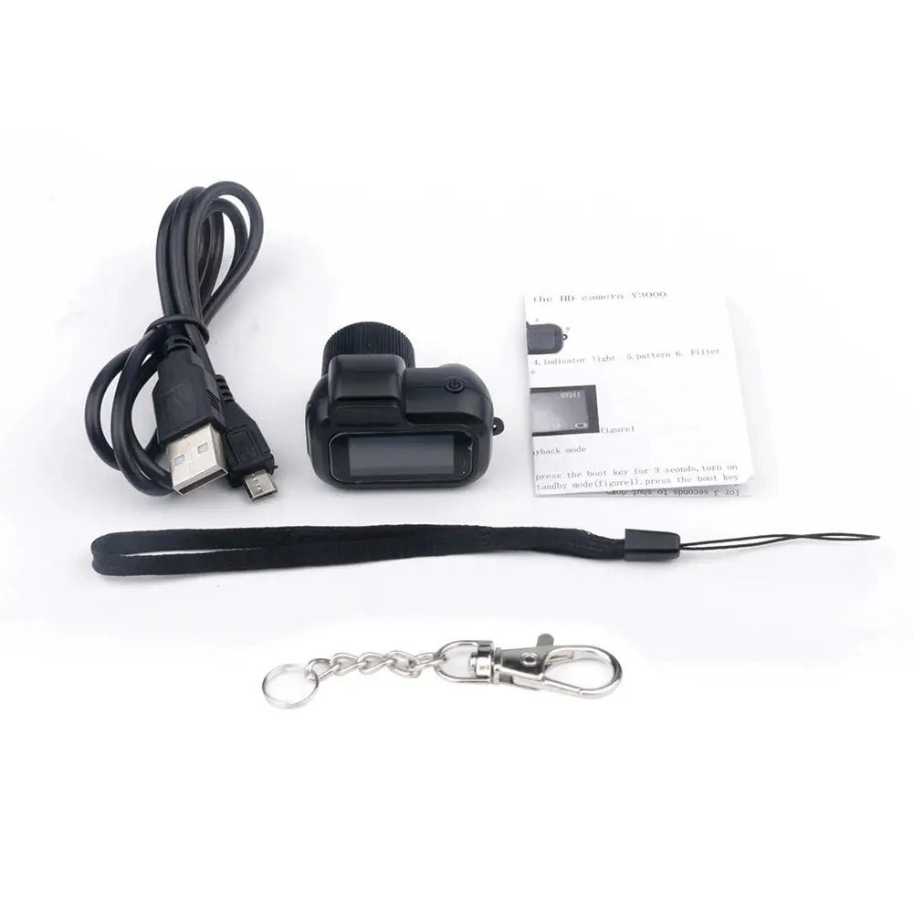Mini Camera With 0.96in Screen CMOS Indoor Home Outdoor 1080P Sports Portable Vintage Video Recorder Support TF Card Y3000 Spy-shop.com