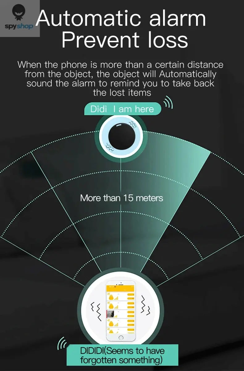 Mini GPS Locator AntiLost Alarm Wallet Keychain Smart Tag Bluetooth-Compatible Tracer Keychain Dog Pet Child Tracker Key Finder Spy-shop.com