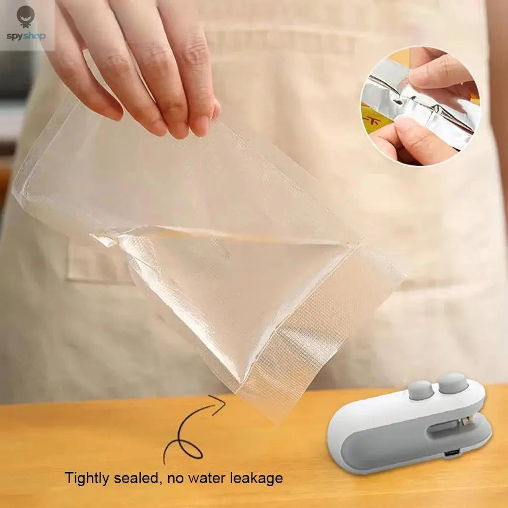 Mini Heat Bag Sealing Machine Package Sealer Bags Plastic Food Sealer Clip Bag Handheld Sealer Food Packaging Heat Sealer Spy-shop.com