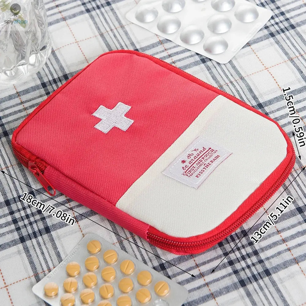 Mini Portable Medicine Bag Travel First Aid Kit Medicine Bag Storage Bag Survival Kit Medicine Box Outdoor Emergency Camping Spy-shop.com