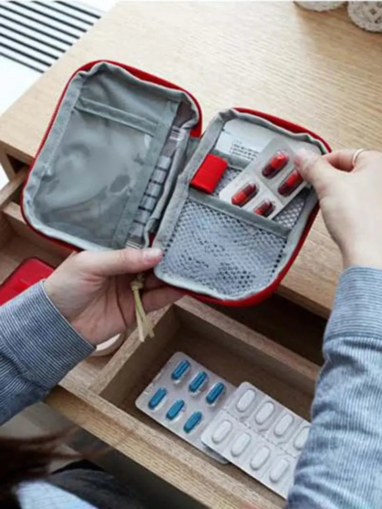 Mini Portable Medicine Bag Travel First Aid Kit Medicine Bag Storage Bag Survival Kit Medicine Box Outdoor Emergency Camping Spy-shop.com