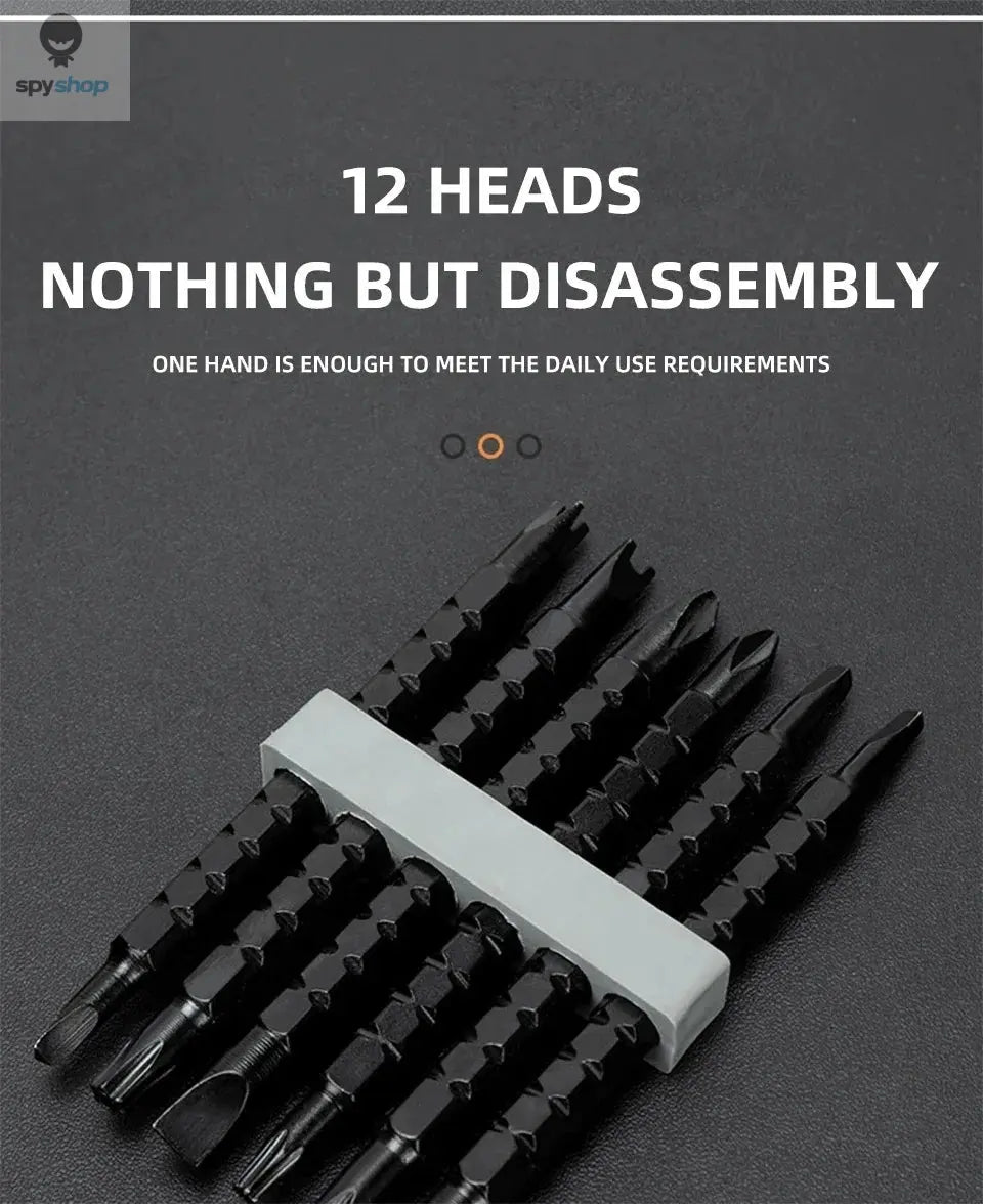 Mini Ratchet Precision Screwdriver Magnetic 13 In 1 Telescopic Labor-Saving Hand Tool Phillips Slotted Dual-purpose Head