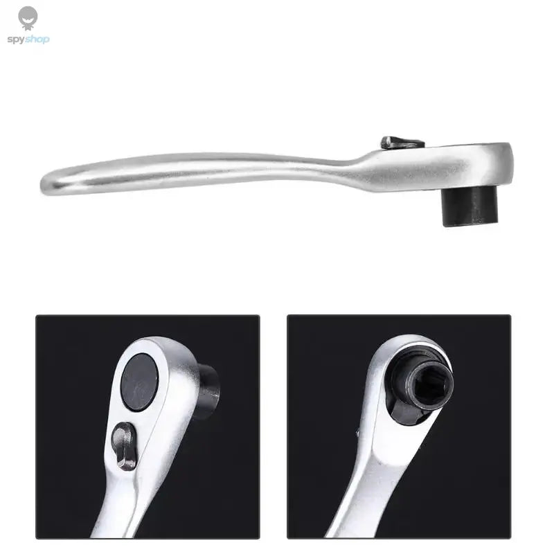 Mini treble 1/4 Ratchet Wrench Double Ended Quick Socket Ratchet Wrench Screwdriver Hex Torque Wrenches Set Spanner Spy-shop.com