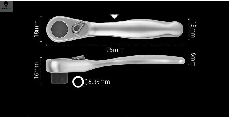 Mini treble 1/4 Ratchet Wrench Double Ended Quick Socket Ratchet Wrench Screwdriver Hex Torque Wrenches Set Spanner Spy-shop.com