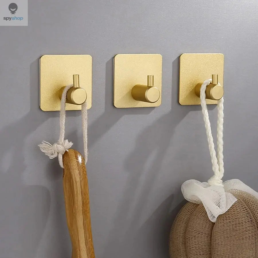 Modern style stainless steel adhesive hooks for bathroom room kitchen clothes hats clutter storage Spy-shop.com