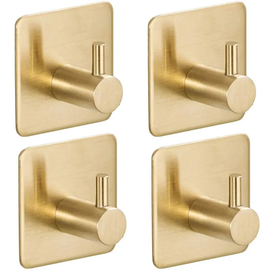 Modern style stainless steel adhesive hooks for bathroom room kitchen clothes hats clutter storage Spy-shop.com