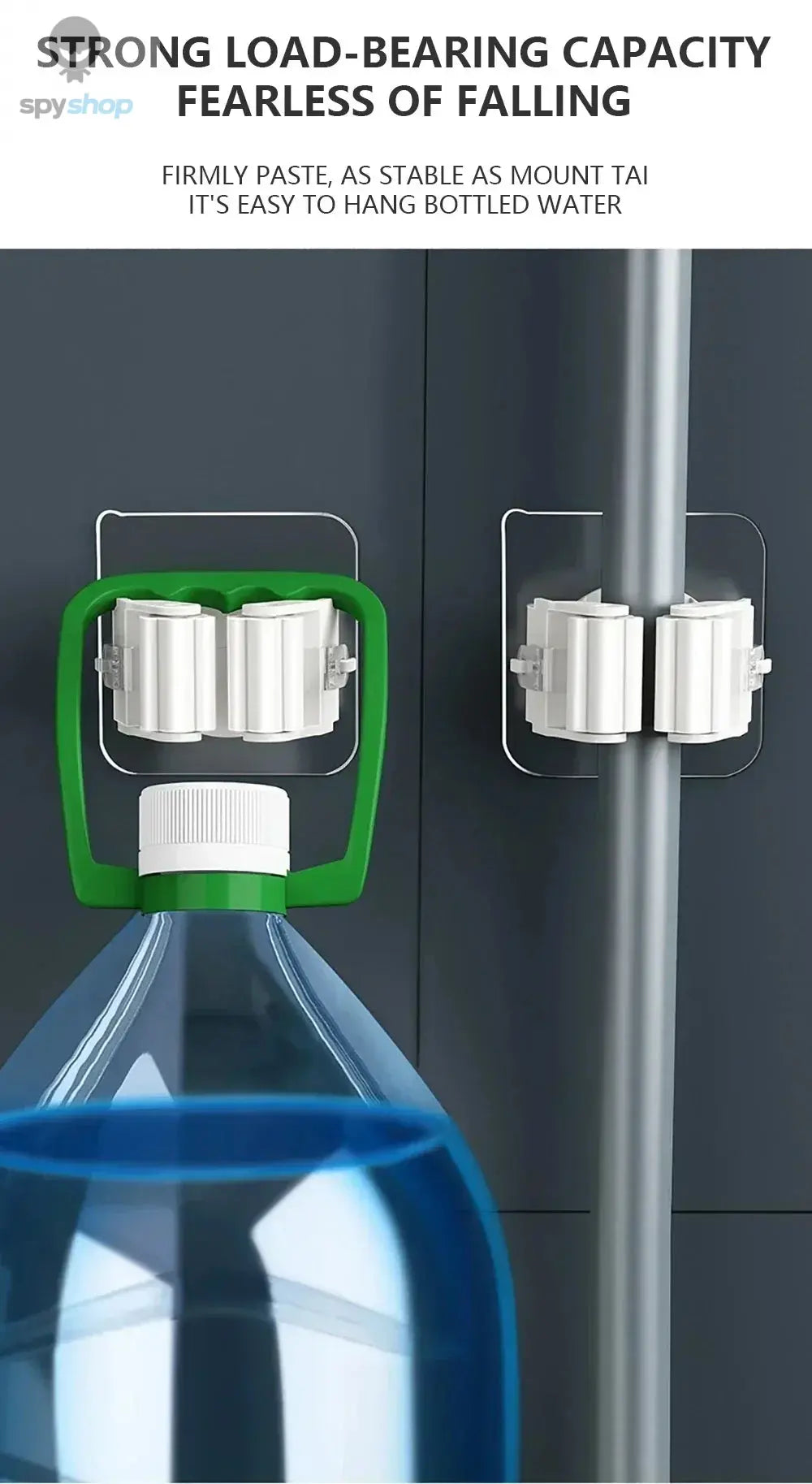 Mop Holder Self-adhesive Broom Stand Wall Mounted Mop Support Sweeping Brush Hook Storage Organizer Bathroom Kitchen Accessories Spy-shop.com