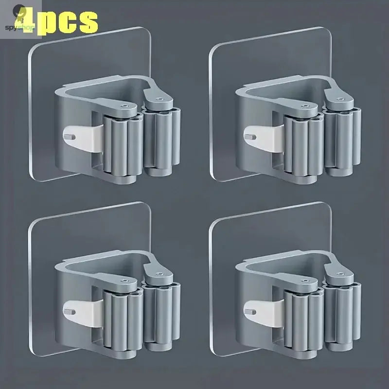 Mop Holder Self-adhesive Broom Stand Wall Mounted Mop Support Sweeping Brush Hook Storage Organizer Bathroom Kitchen Accessories Spy-shop.com